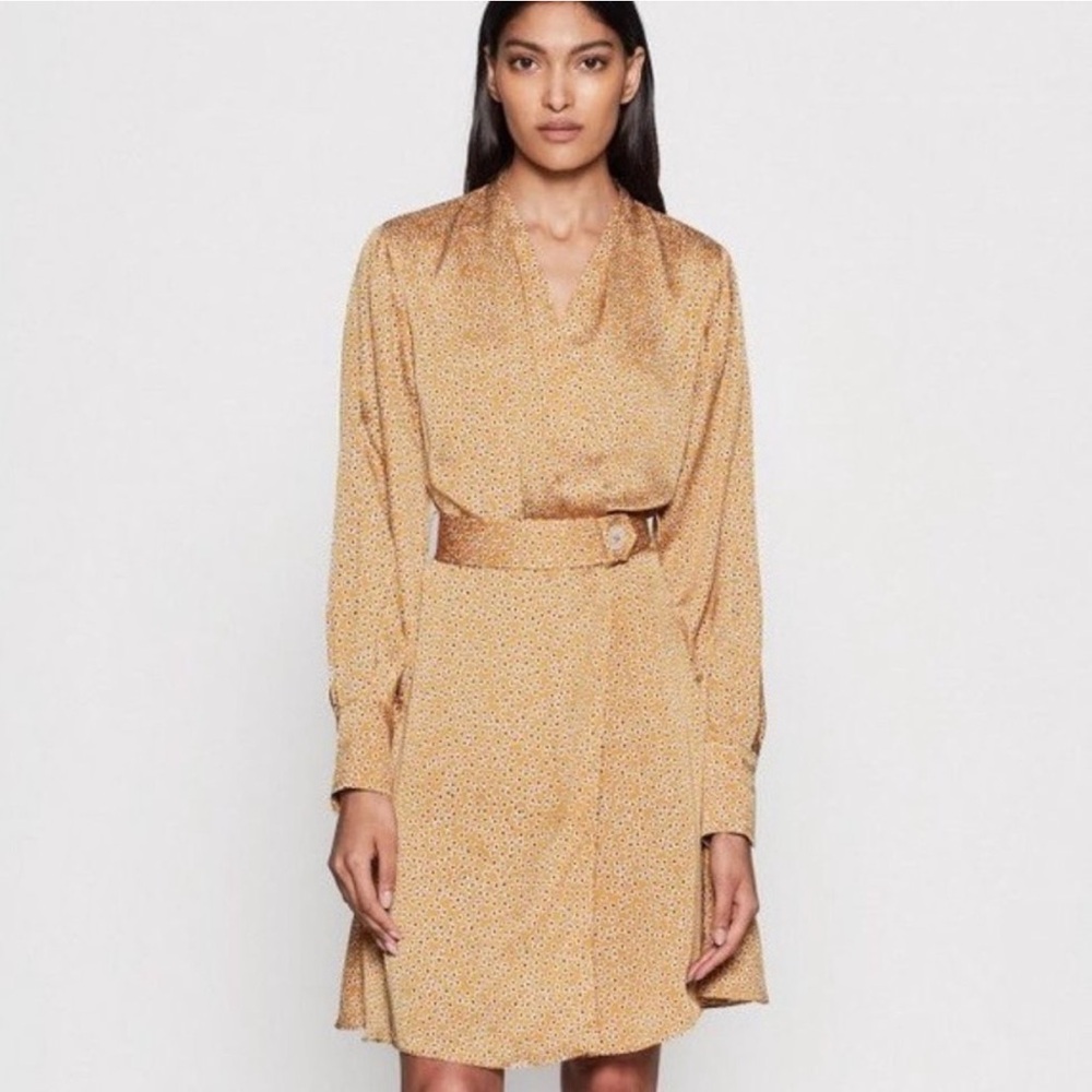 NEW Equipment Fanetta Belted Floral Print Wrap Dress - Size 2